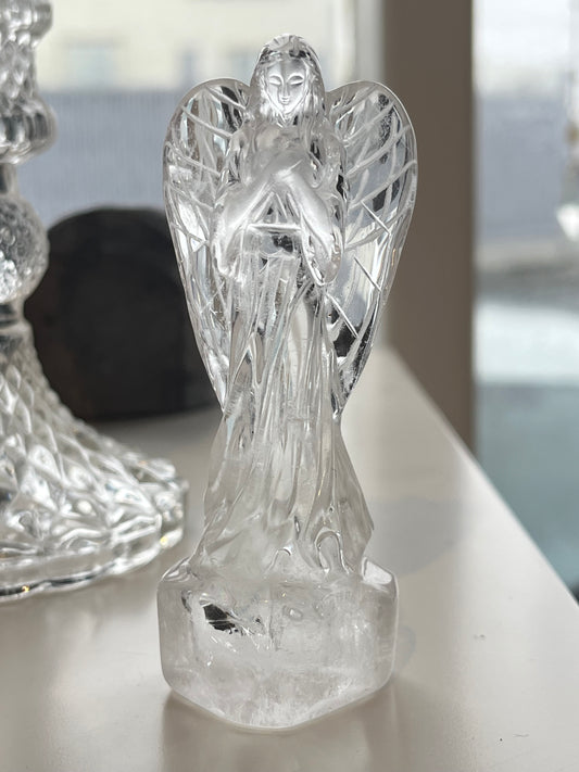 Bergkrystall klar kvarts Engel, God kvalitet