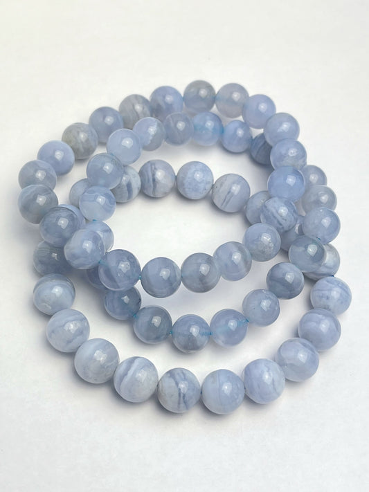 Blonde Agat armbånd 9-10mm+