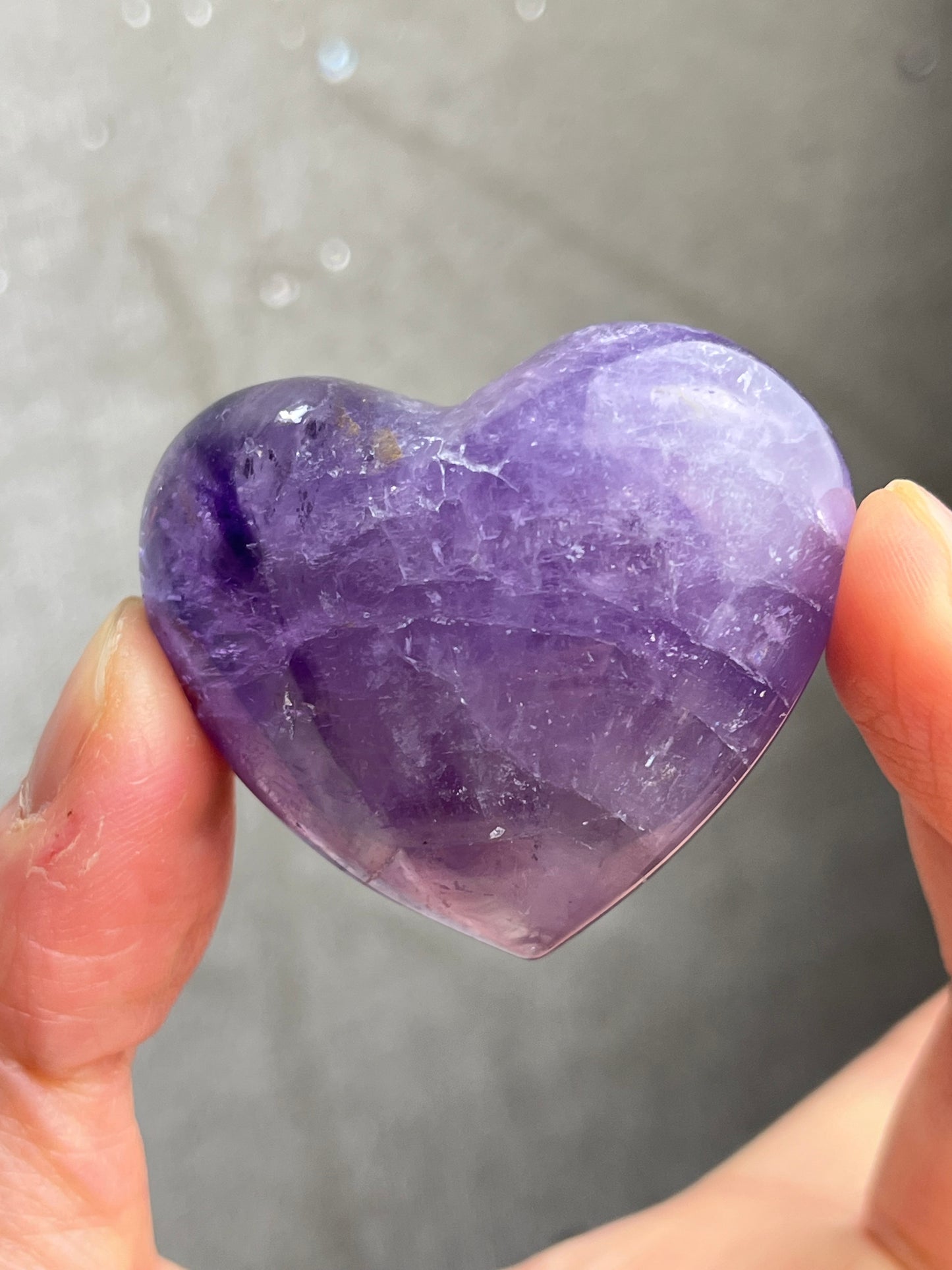 Ametyst hjerte 4-5cm