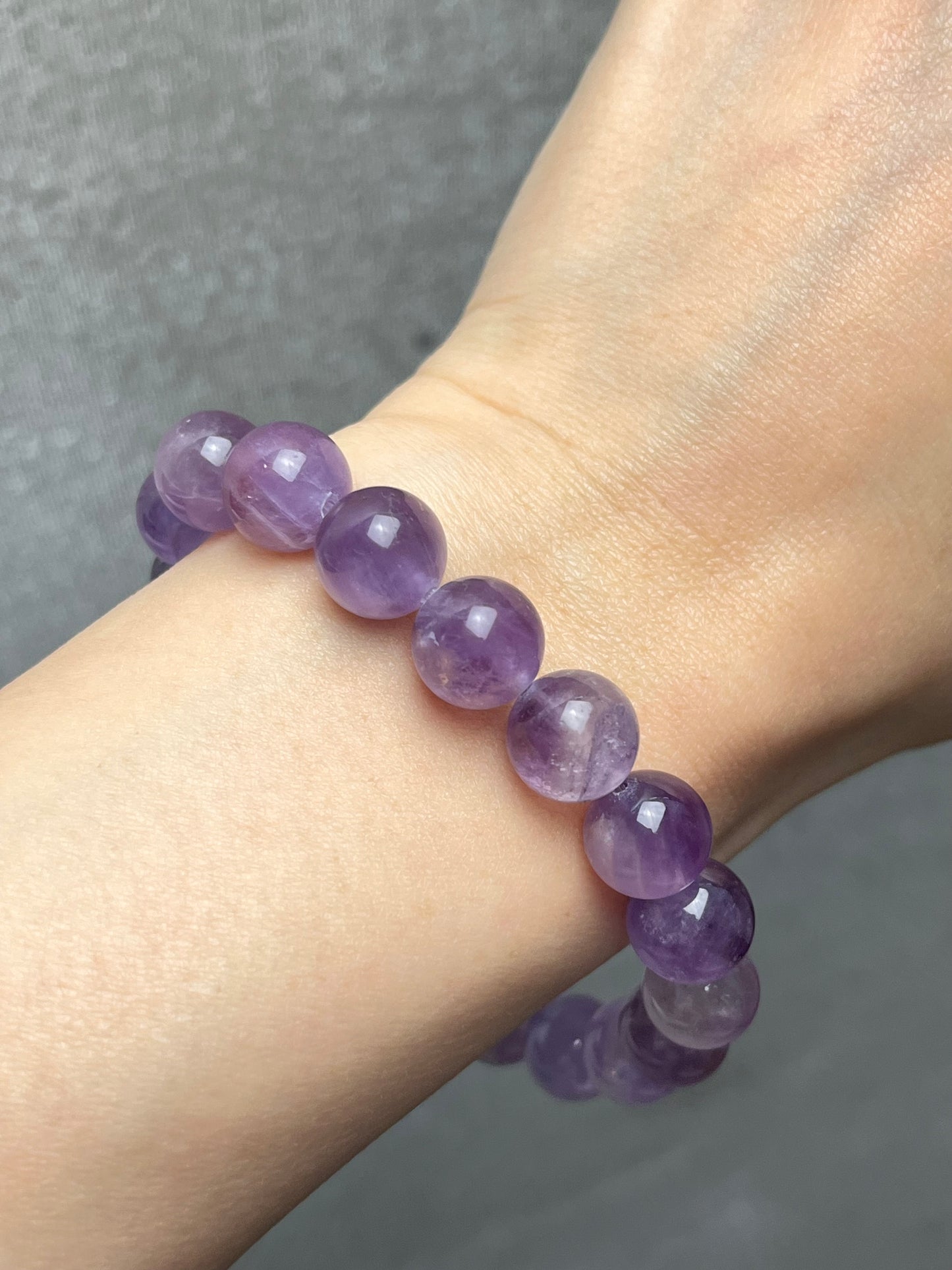 Ametyst armbånd 10mm+