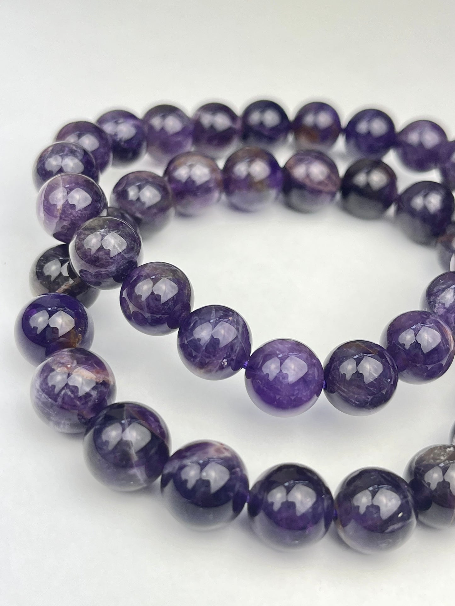 Bånd Ametyst armbånd 9-10mm+