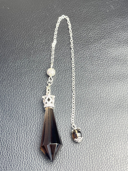 Røykkvarts Anheng/Pendel med kjede