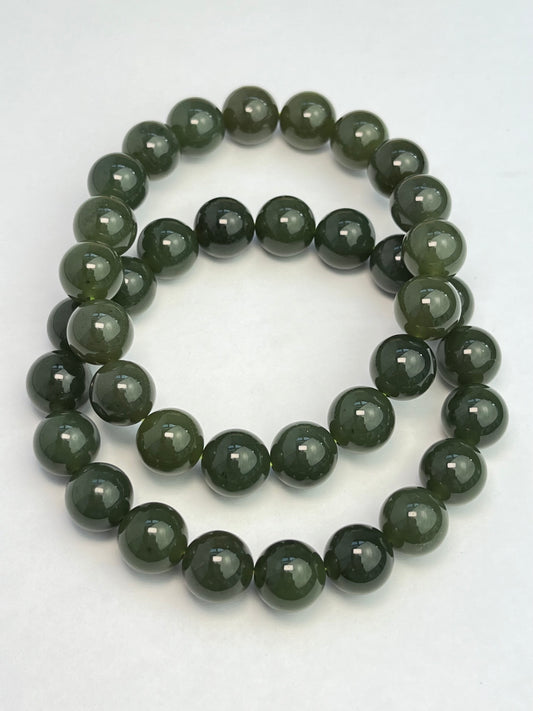 Jade, Nefritt armbånd 11-12mm+