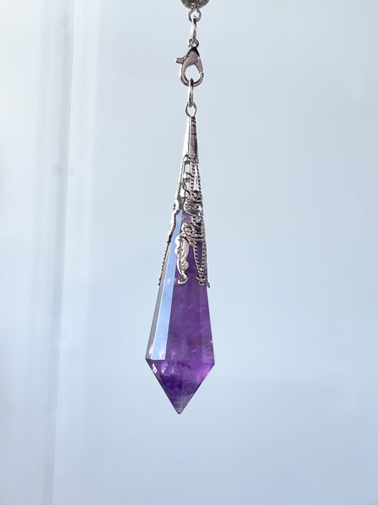 Ametyst Anheng/Pendel med kjede
