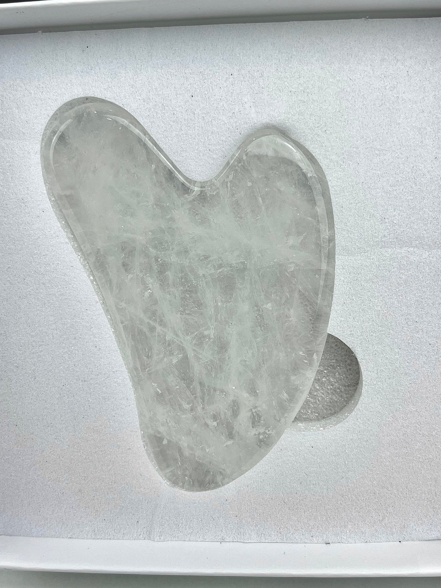 Rock Crystal Clear Quartz Gua Sha with Gift Box