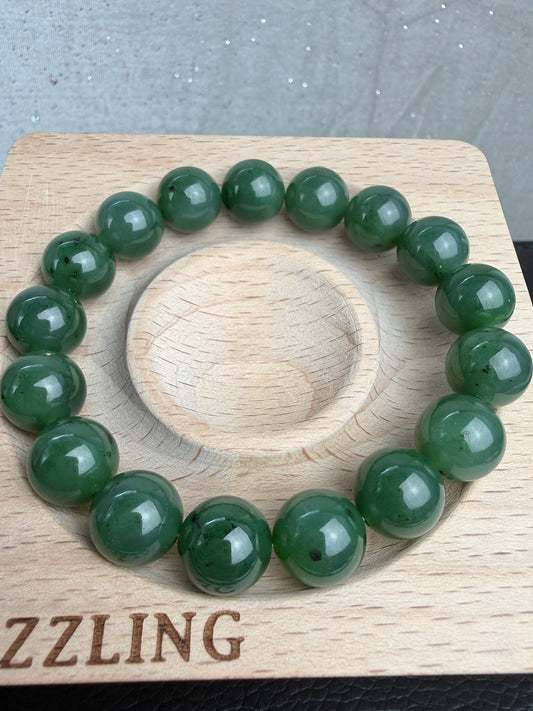 Jade, Nefritt armbånd 12mm+