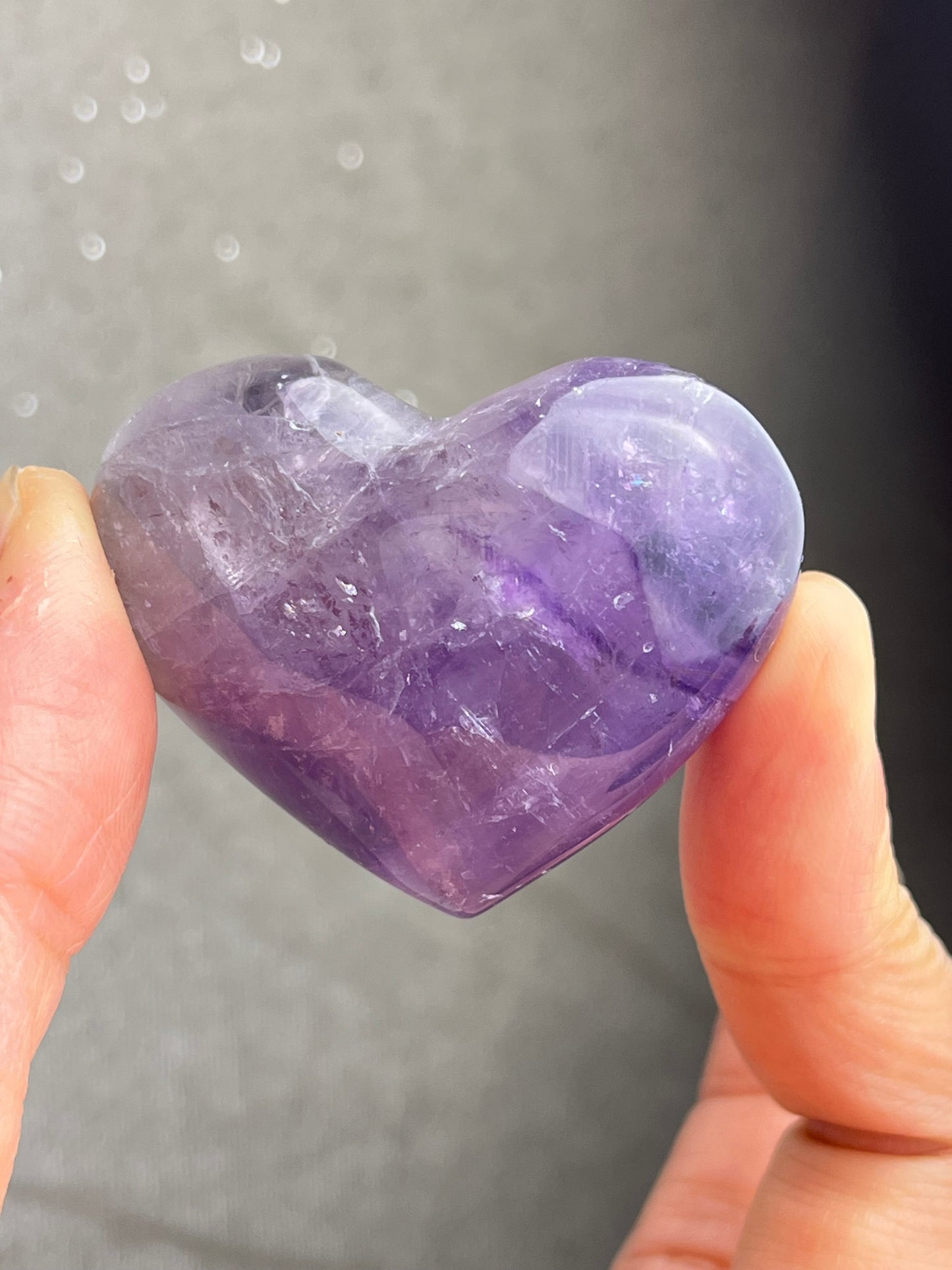 Ametyst hjerte 4-5cm