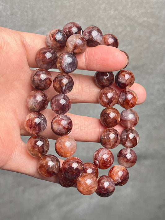 Flammekvarts armbånd 11mm+