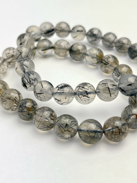 Turmalinkvarts armbånd 9-10mm+