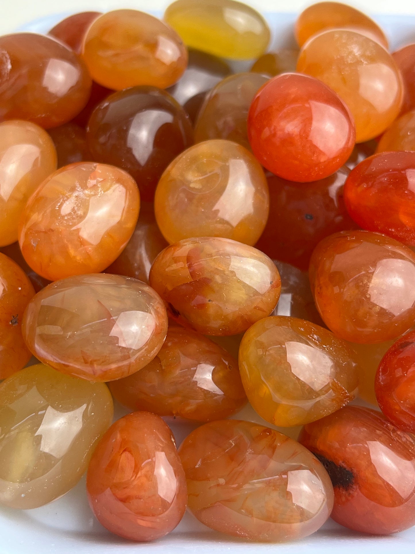 Karneol tromlet 18-25mm