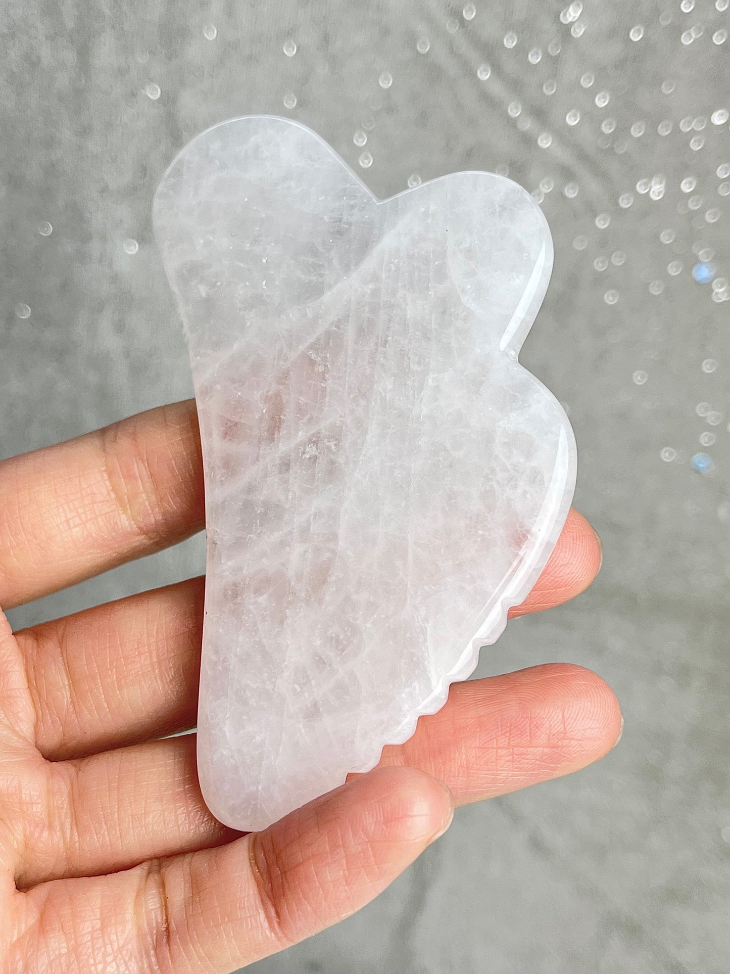 Bergkrystall klar kvarts Gua Sha