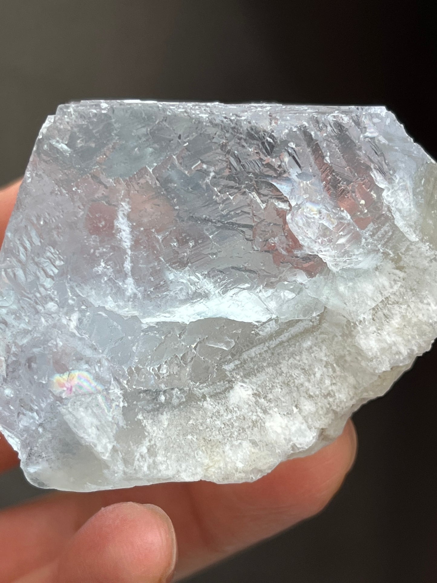 Lys blå Fluoritt, Rå, God kvalitet