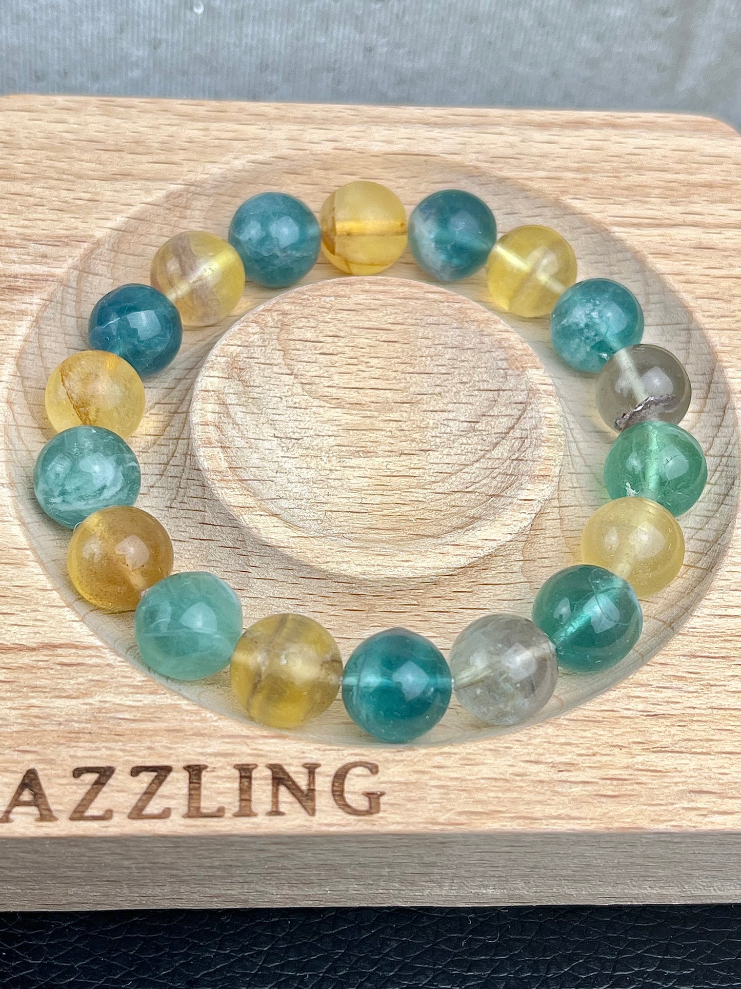 Fluoritt armbånd 10mm+