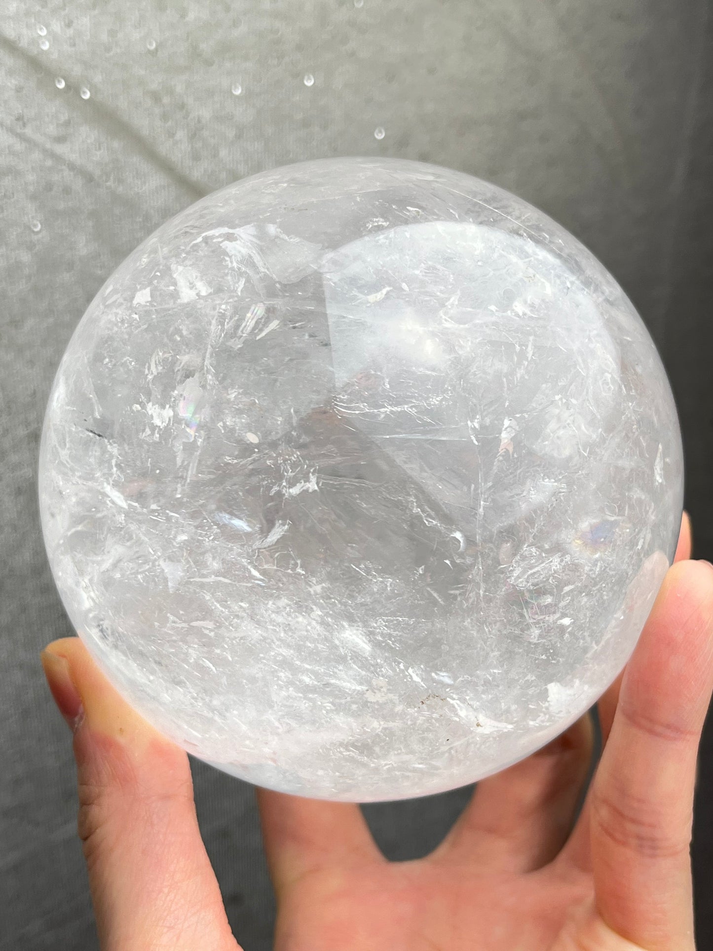 Klar kvarts Bergkrystall Kule 9.5cm, 1.2kg