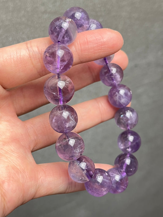 Ametyst armbånd 13mm+
