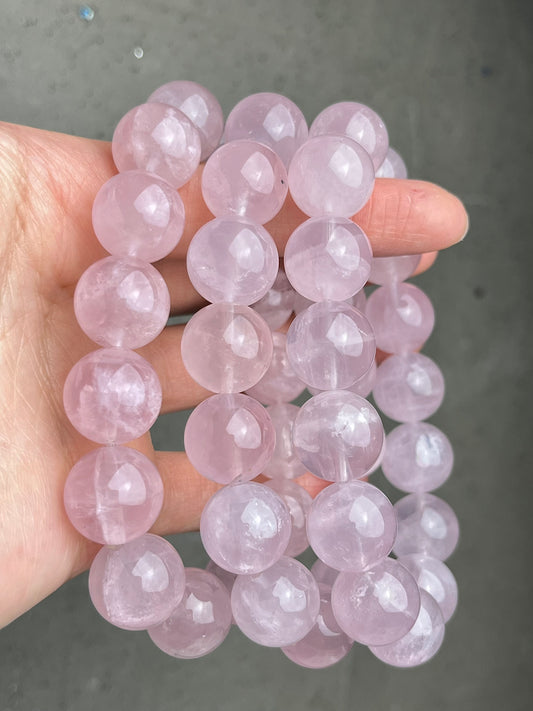 Rosenkvarts armbånd 14mm+