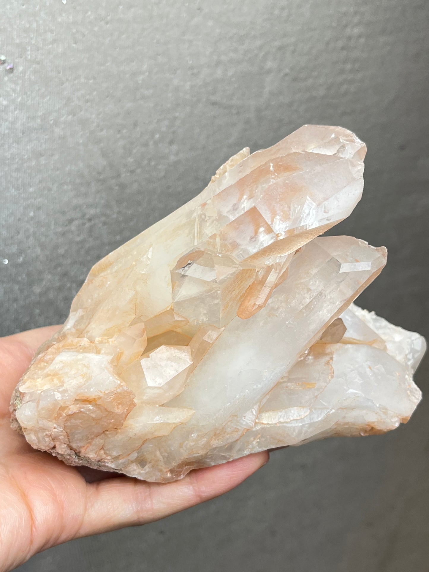 Kvarts gruppe med jernoksid