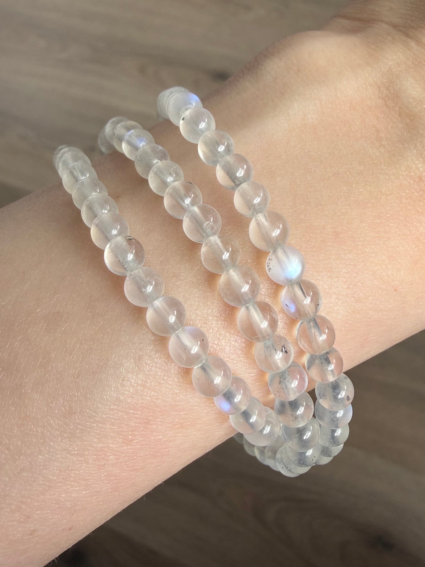 Månestein armbånd 4mm+