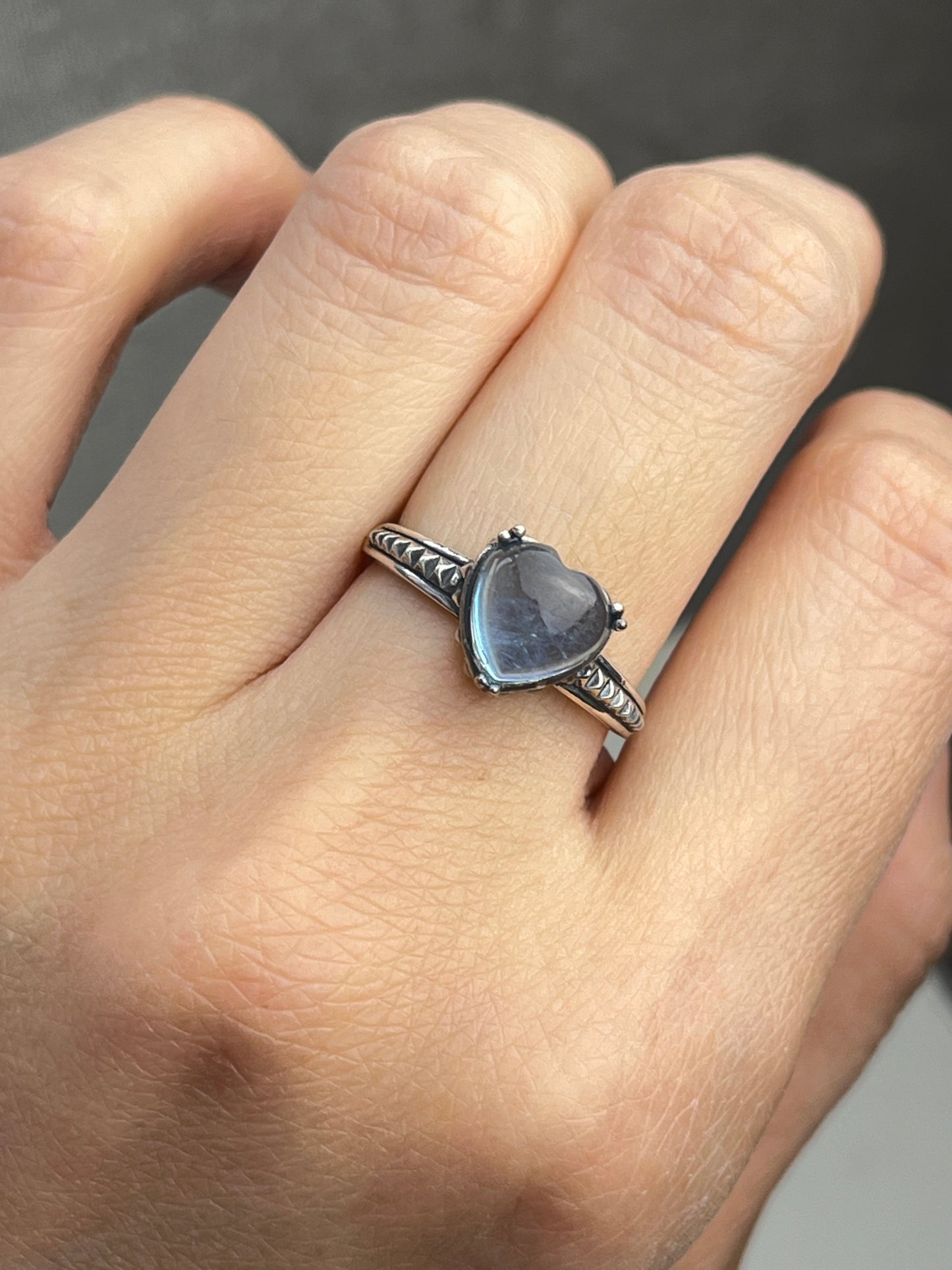 Ring med Akvamarin i 925 sterling sølv