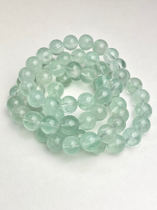 Grønn Fluoritt armbånd 11-12mm+