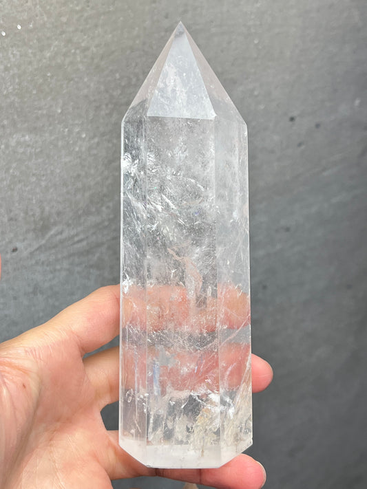 Bergkrystall klar kvarts tårn