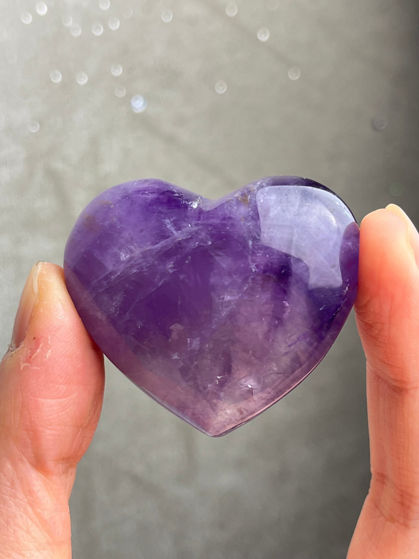 Ametyst hjerte 4-5cm