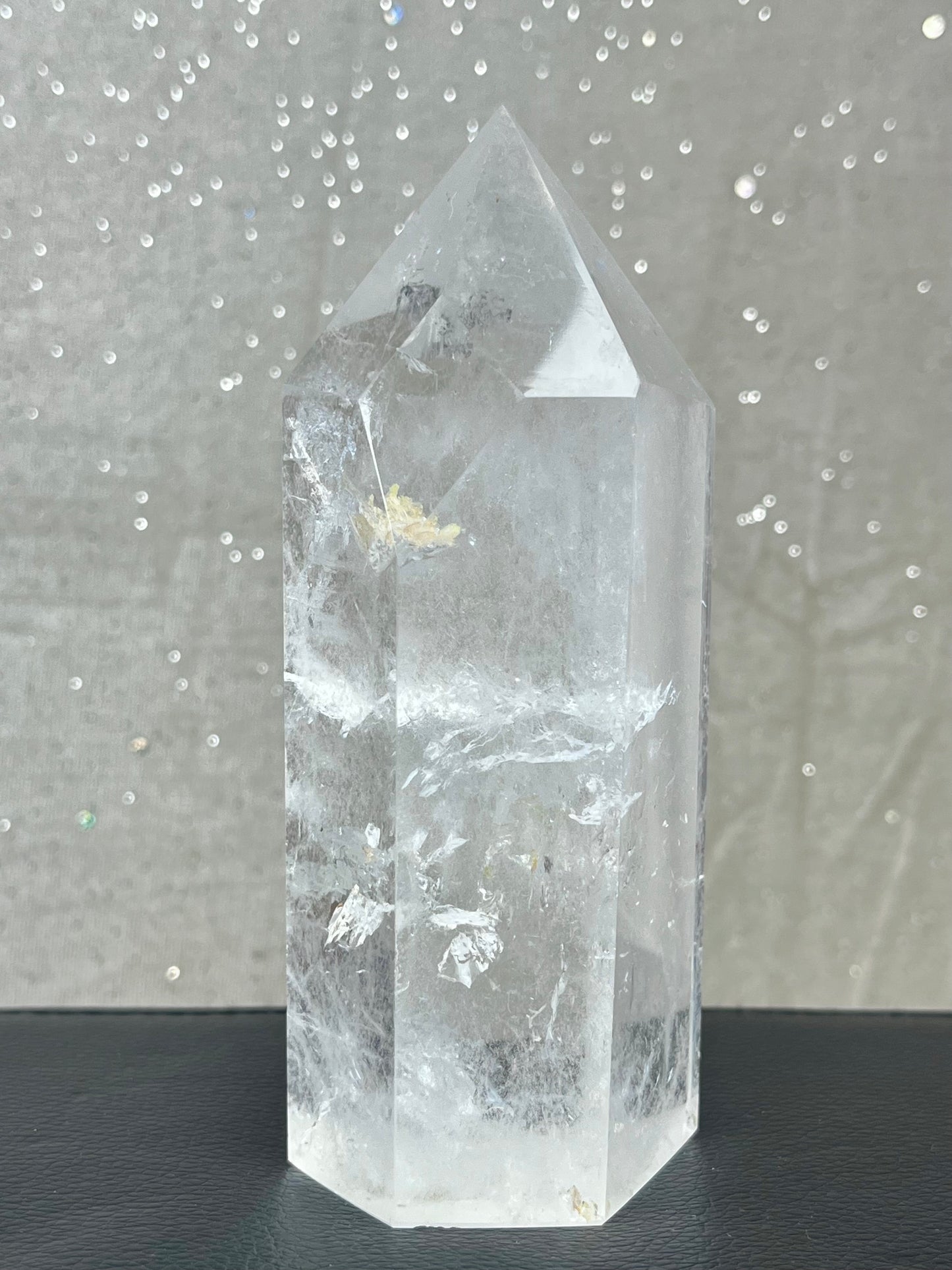 Rock Crystal Clear Quartz Tower