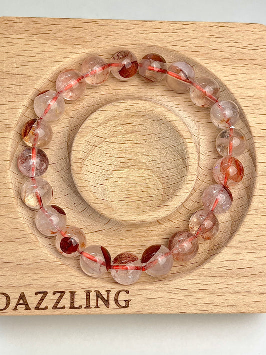 Flammekvarts armbånd 9mm+