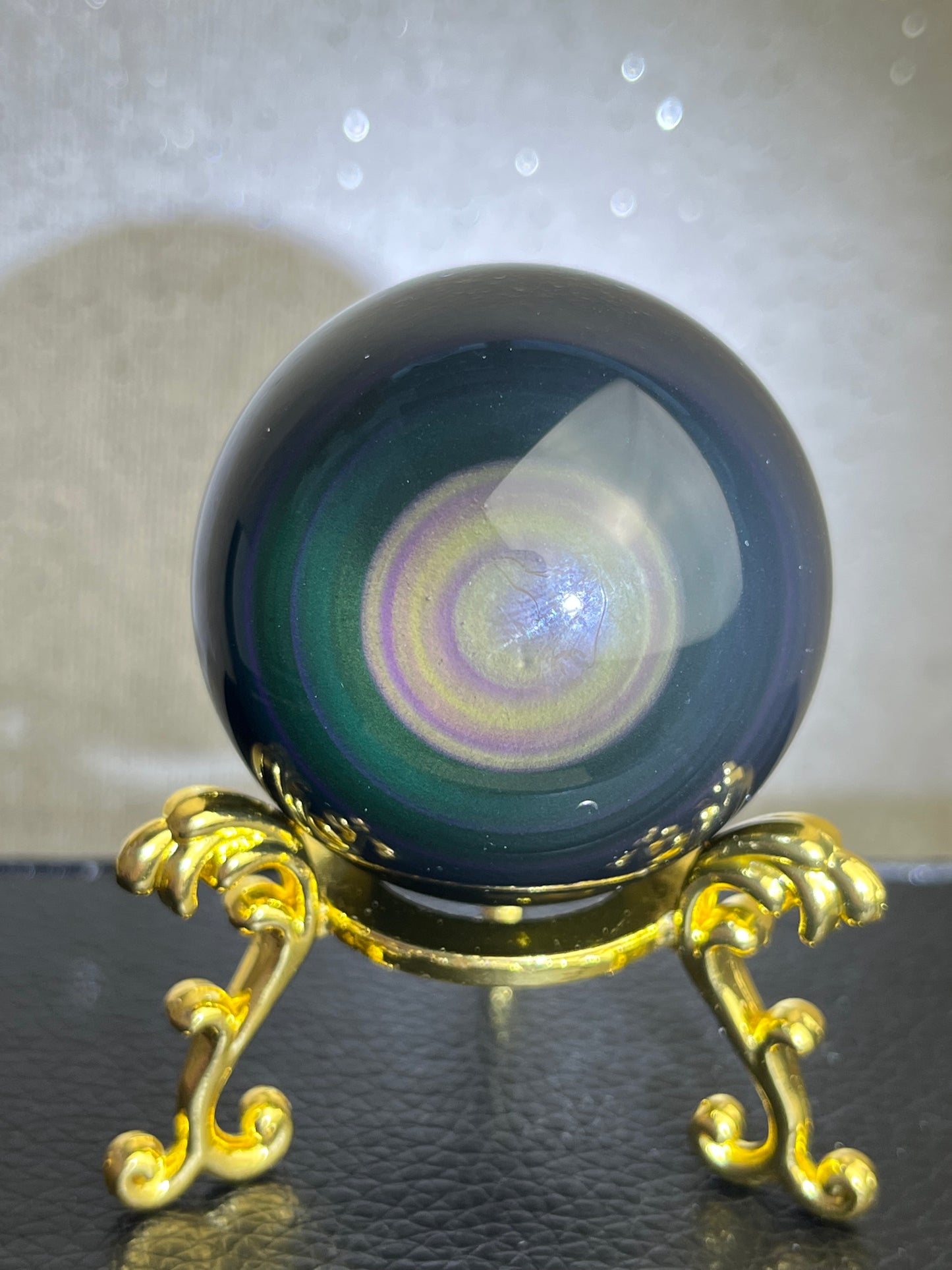 Regnbue obsidian kule , God kvalitet