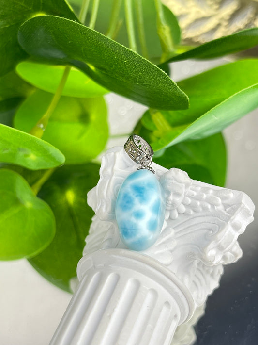 Larimar Anheng i 925 sterling sølv