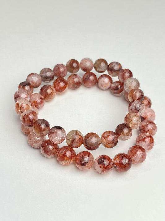 Flammekvarts armbånd 8-9mm+