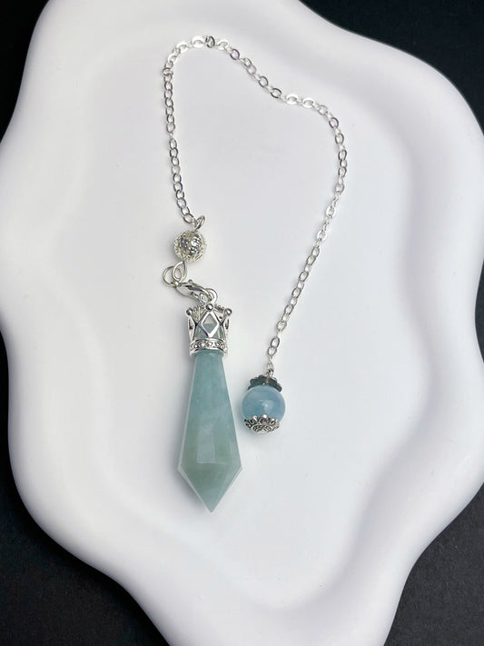 Akvamarin Anheng/Pendel med kjede