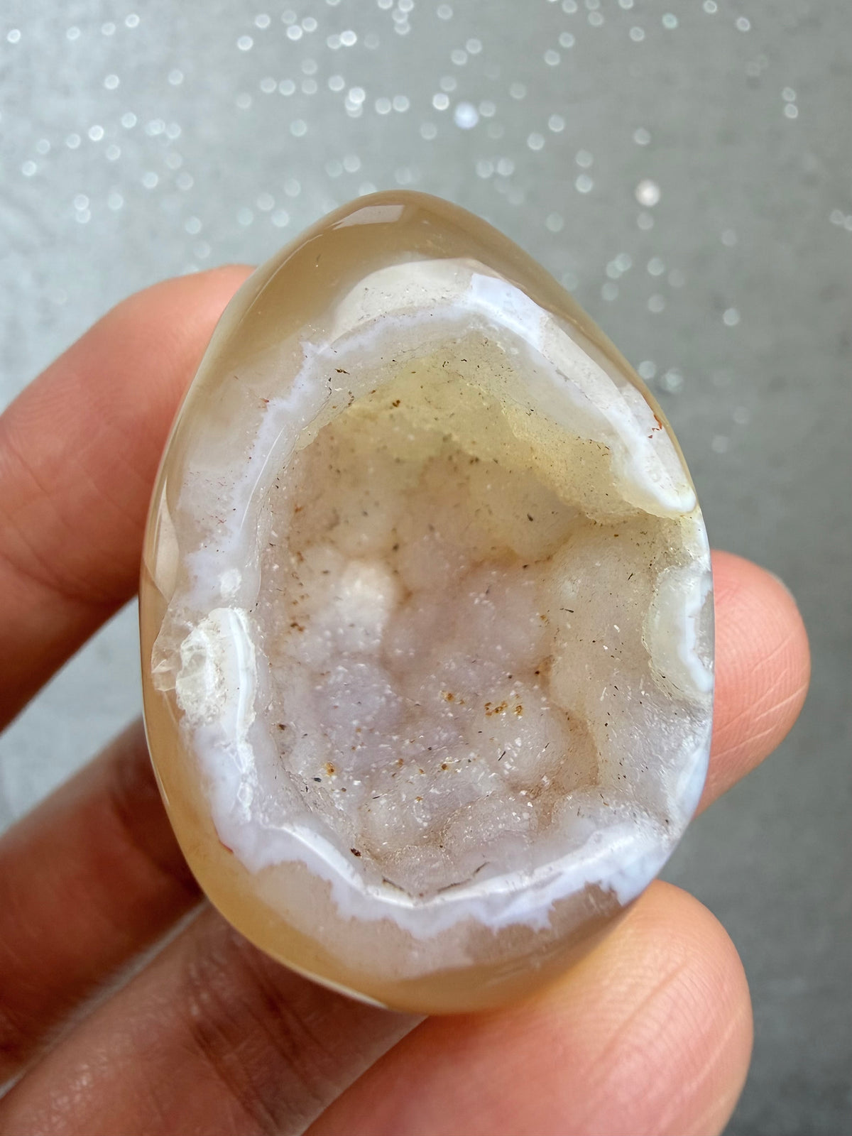 Druzy agat egg