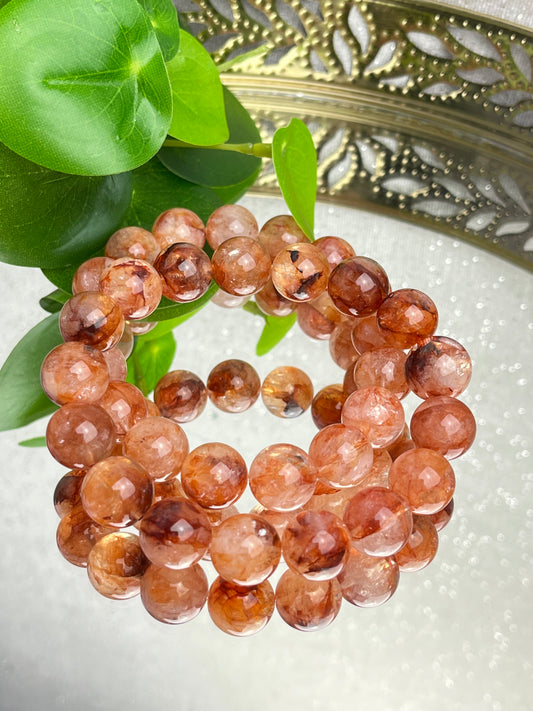 Flammekvarts armbånd 12mm+