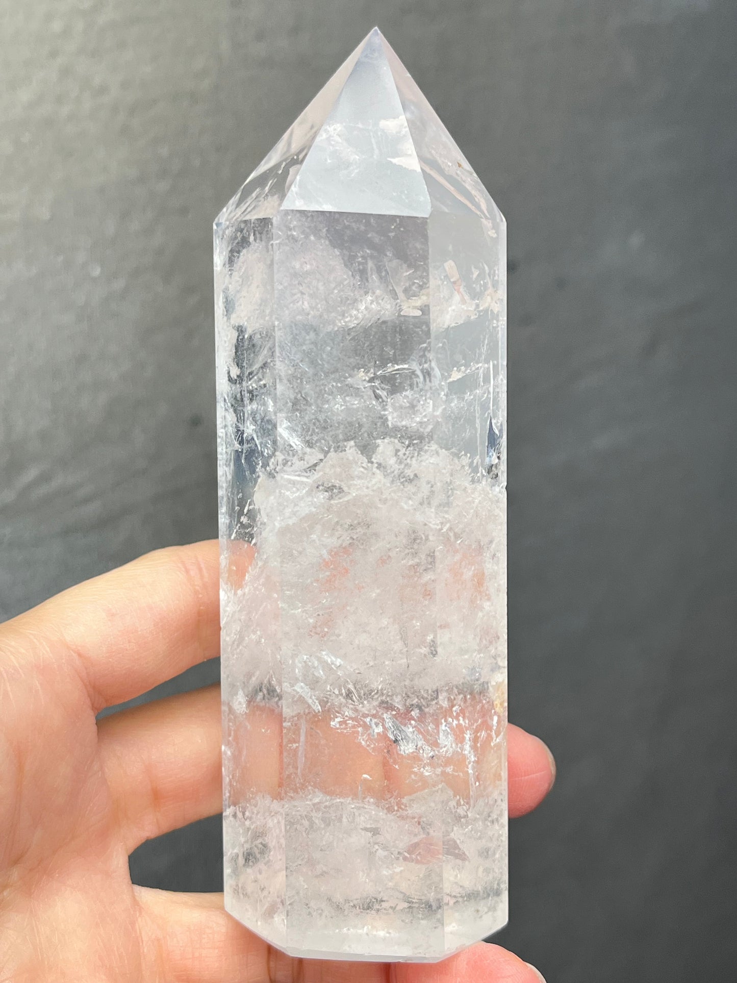 Bergkrystall klar kvarts tårn