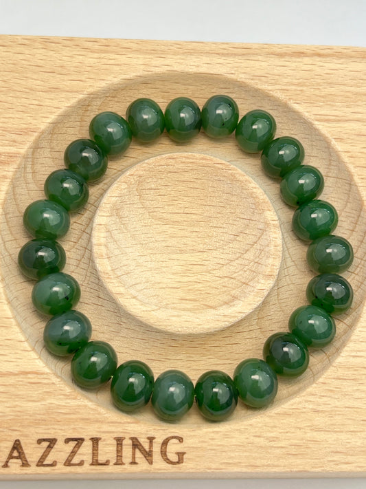 Jade, Nefritt armbånd 10mm+