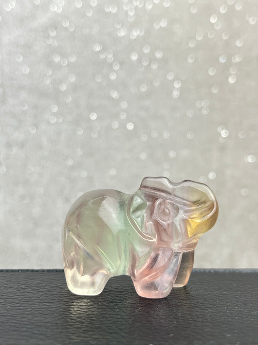 Regnbue Fluoritt Elefant