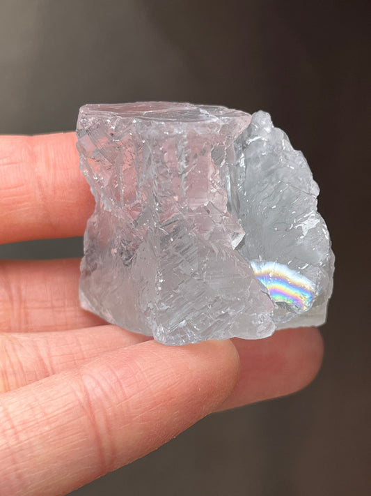 Lys blå Fluoritt, Rå, God kvalitet