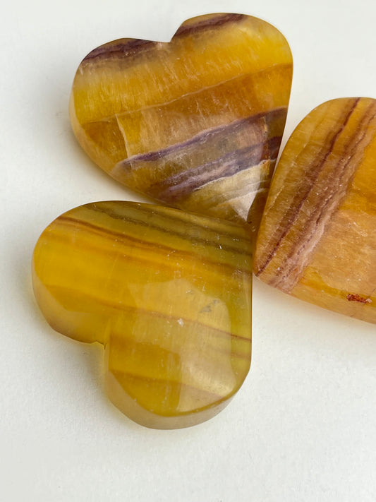 Gul Fluoritt Hjerte