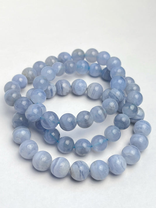 Blonde Agat armbånd 9-10mm+