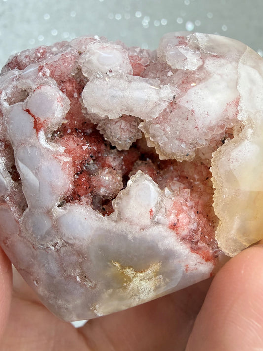 Druzy Agat Hjerte