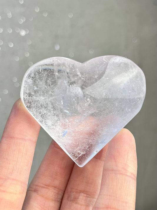 Bergkrystall klarkvarts Hjerte