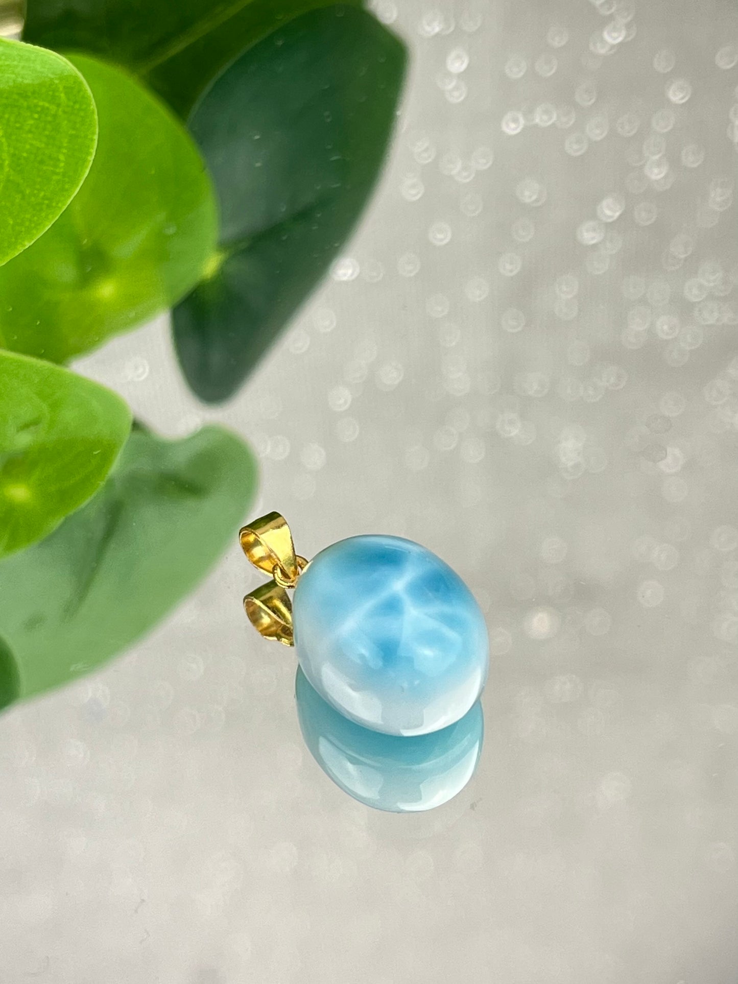 Larimar Anheng i 925 sterling sølv
