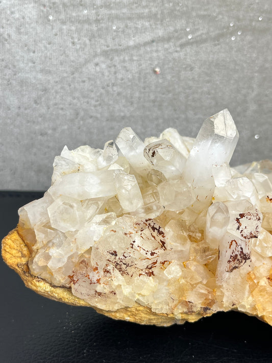 Kvarts gruppe med jernoksid