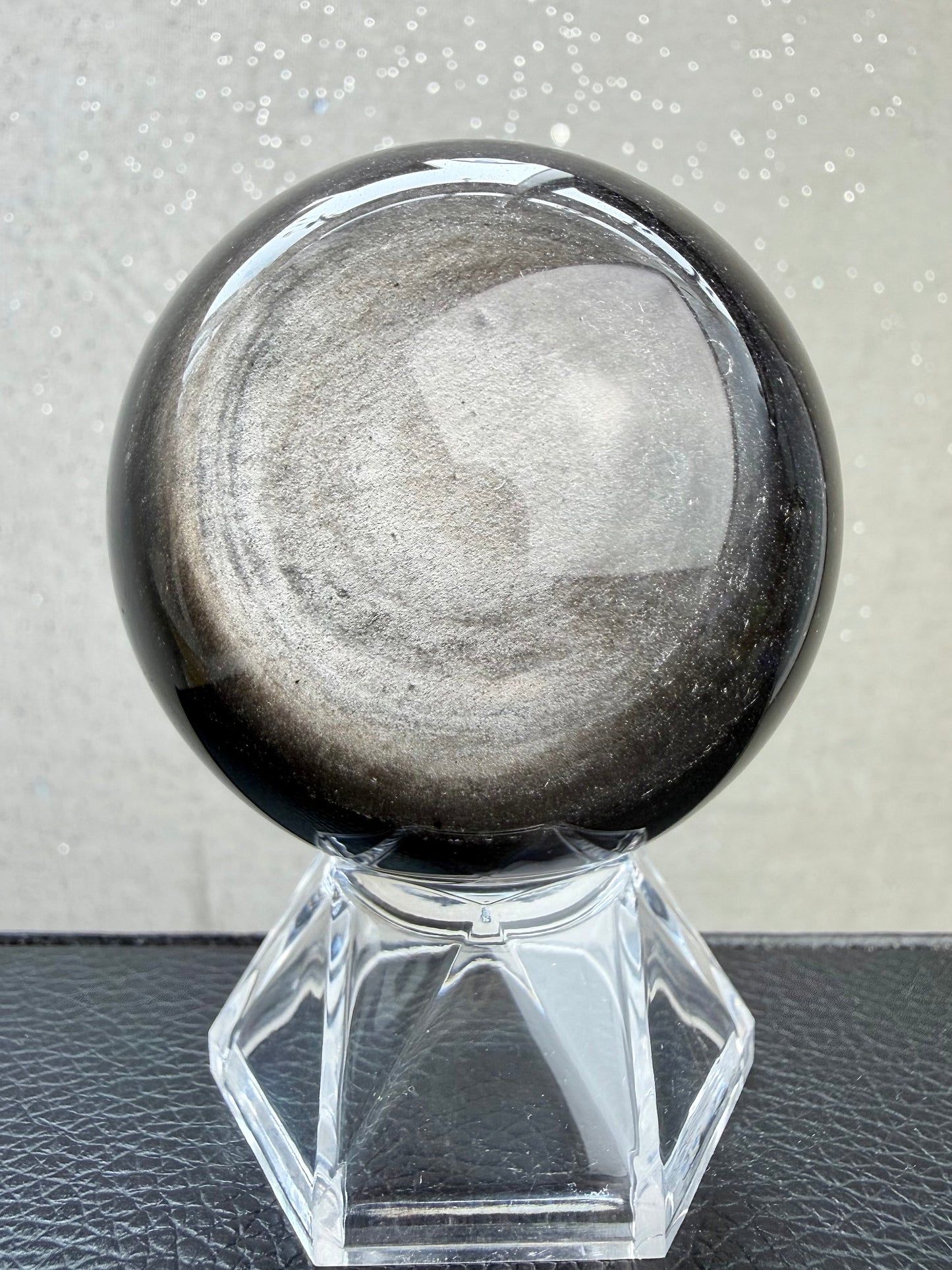 Sølv obsidian kule
