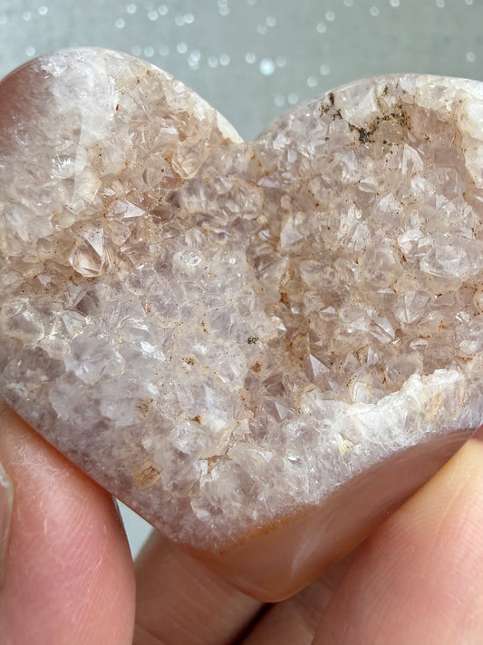 Druzy Agat Hjerte