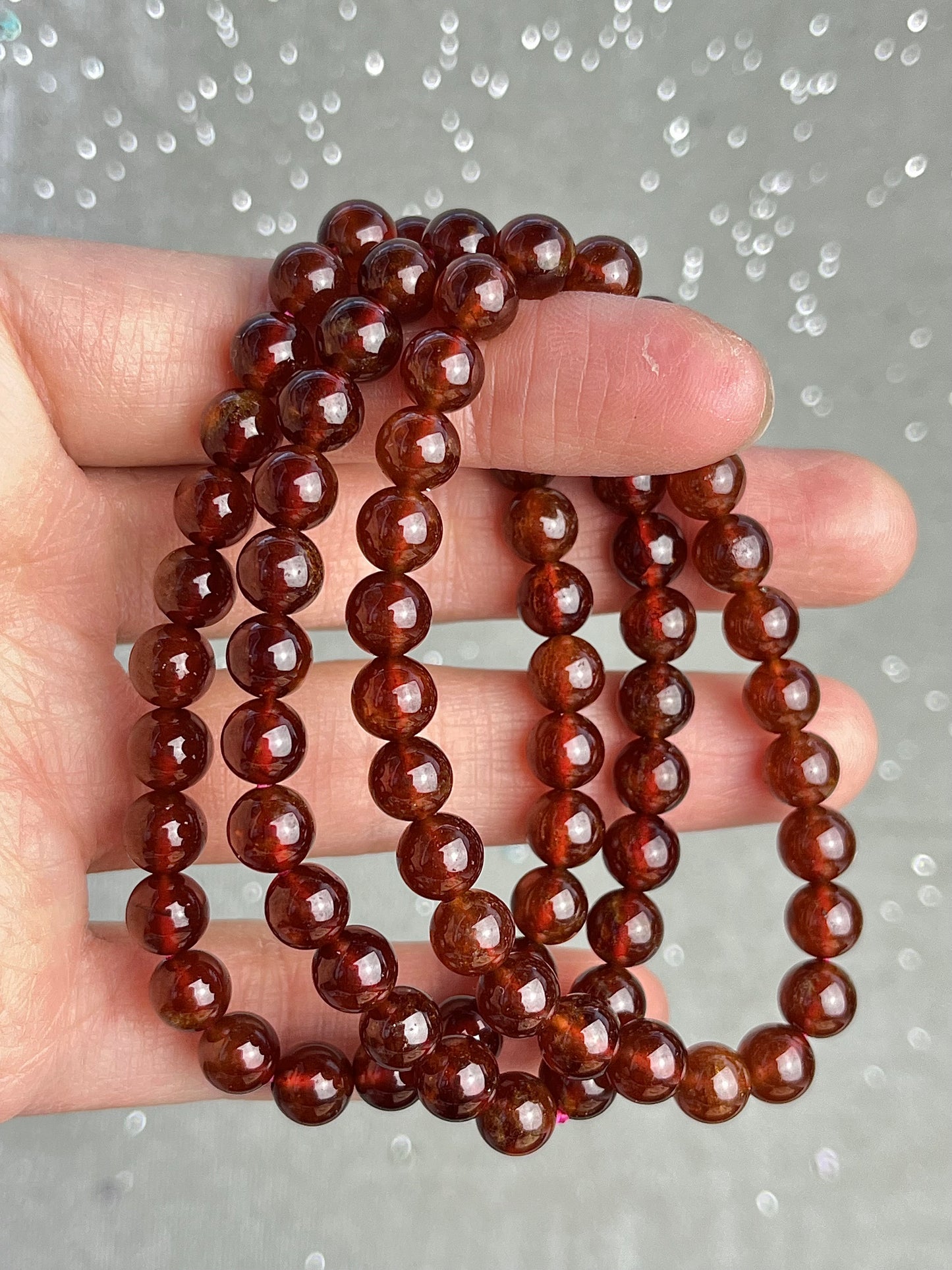 Garnet bracelet 6-7mm+