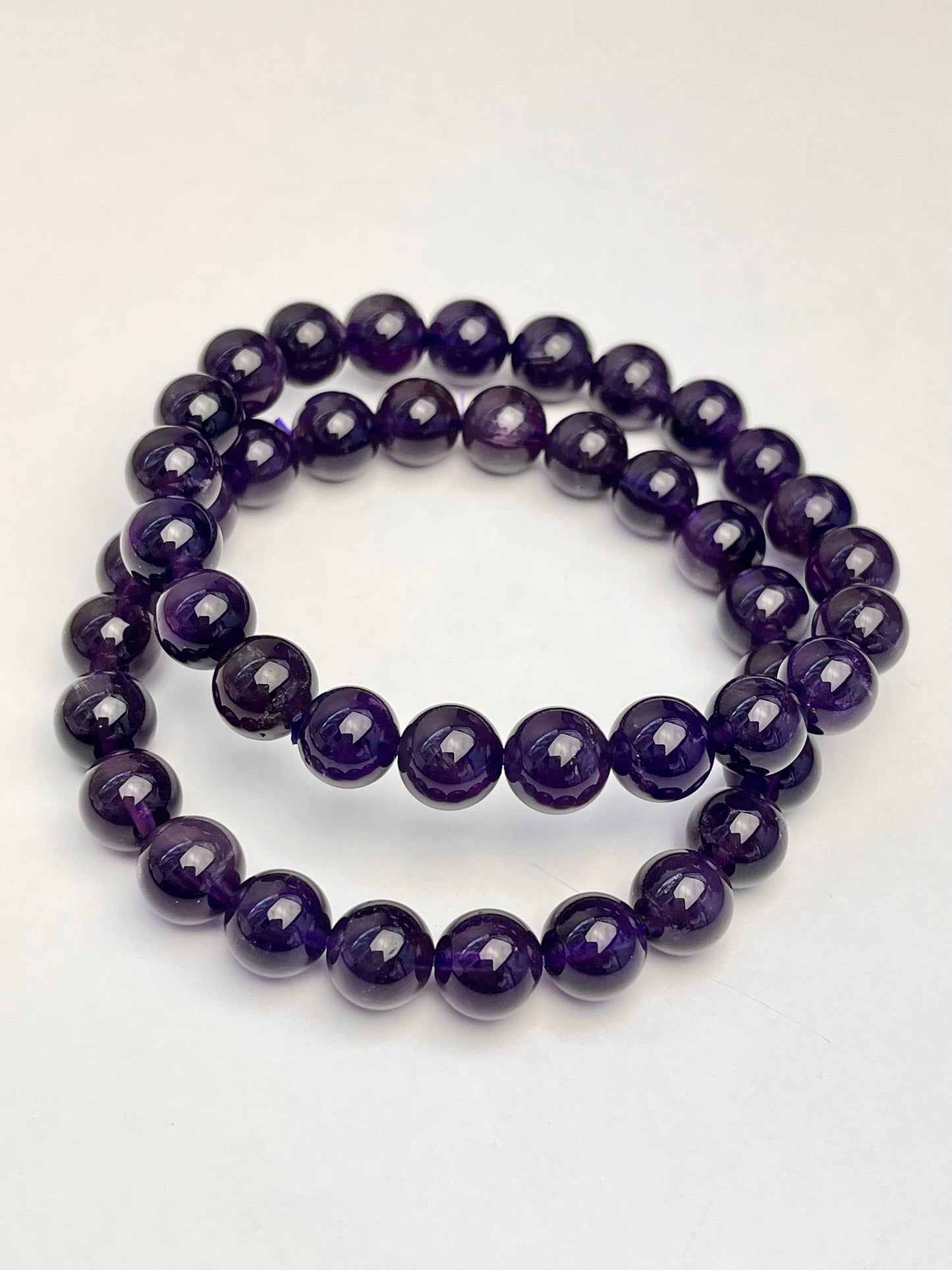 Ametyst armbånd 9mm+