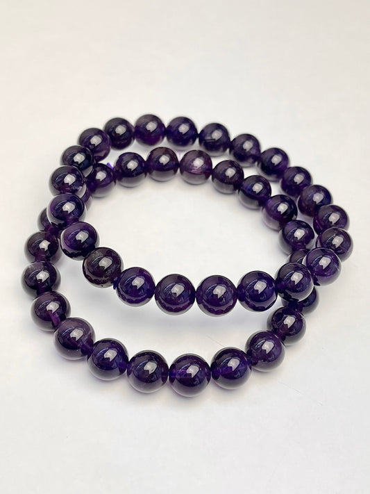 Ametyst armbånd 9mm+