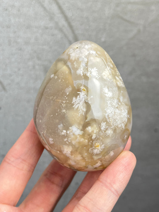 Blomster Agat Håndstein